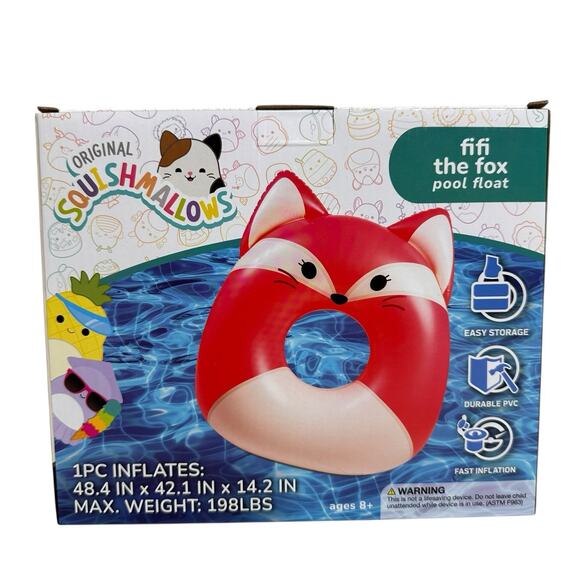 BigMouth Squishmallows Fifi the Fox Inflatable Pool Float New - Picture 3 of 5